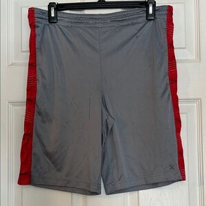 Xersion Gray and Red Men's Athletic Shorts